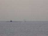USS Hartford blowing balast tanks